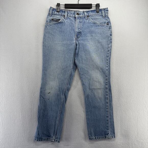 Vintage Levis Jeans Fits 30x27 Blue Denim Orange Tab 80s USA made Faded Light - Picture 2 of 15